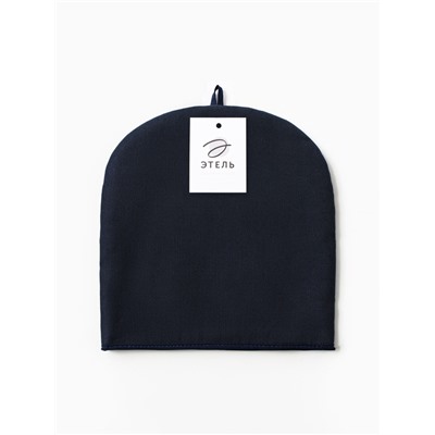 Грелка на чайник «Этель» Home collection, 28×28 см, 100% лён, тёмно-синяя