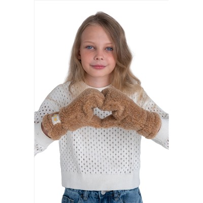 Варежки детские меховые кемел