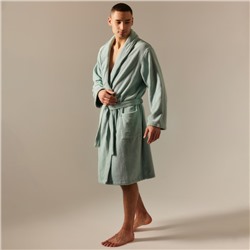 Халат махровый мужской SL HOME: Basic «Аззура», размер XL, хлопок 100%, мятный