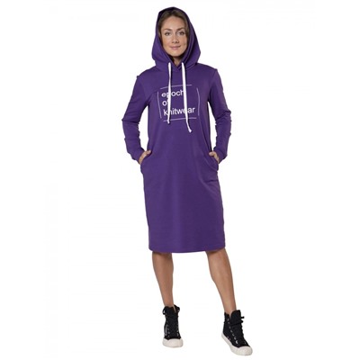 Платье из футера Еpoch of knitwear  ФП1357П1фиолетовое
