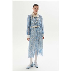 Lokka 1336 голубой_горох, Платье,  Пояс