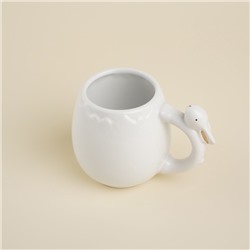 Кружка SL Home «Пасхальные кролики», 500 мл, доломит, белая