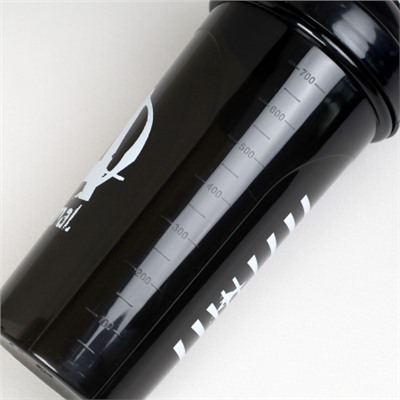 Бутылка/Шейкер BIGBRO SHS-700 чёрная, для спортивного питания 700ML/уп60