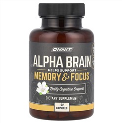Onnit, Alpha Brain®, 30 капсул