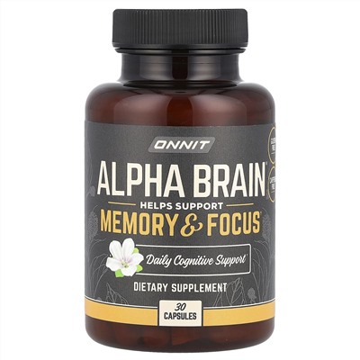 Onnit, Alpha Brain®, 30 капсул