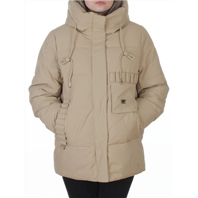 YR-6616 BEIGE Куртка зимняя женская (150 гр. холлофайбер)