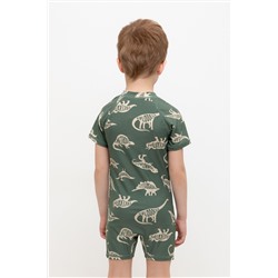 Купальник зеленый мох, динозавры Crockid