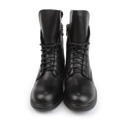 04-M3-830 BLACK Ботинки зимние женские (натуральная кожа, натуральный мех)