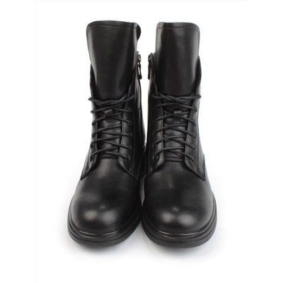 04-M3-830 BLACK Ботинки зимние женские (натуральная кожа, натуральный мех)