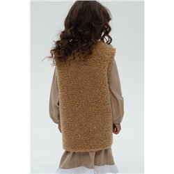 Жилет детский меховой ПЛЮША шоколад