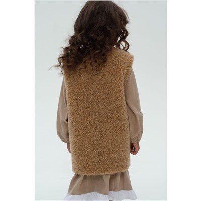 Жилет детский меховой ПЛЮША шоколад