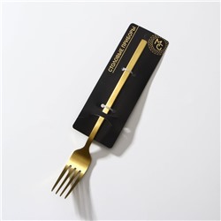 Вилка столовая из нержавеющей стали Magistro «Оску стандарт», длина 19.5 см, цвет золотой