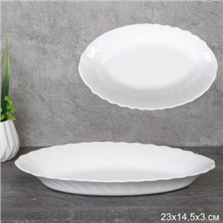 Блюдо овальное 228 мм глубокое / FLXBYYP90 (WHITE) /уп 6/48/