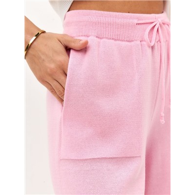 Брюки палаццо с карманами, Розовый