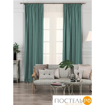 Estia БРИЖИТ т-бирюз Шторы 275х290, 2пр, плстр.