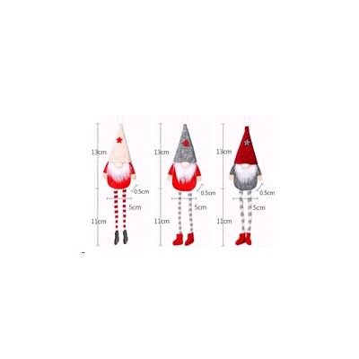 Новогоднее украшение Гном 23 см/ GH-03 /уп 200/