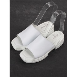 08-PEXL131-1 WHITE Босоножки женские (натуральная кожа)