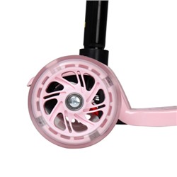 Самокат трехколесный от 3-х лет Yeenot Kids GT4108, до 50кг, вес 2.3кг, свет. колёса PU 116мм ABEC7, розовый, БК/уп10/ АКЦИЯ!