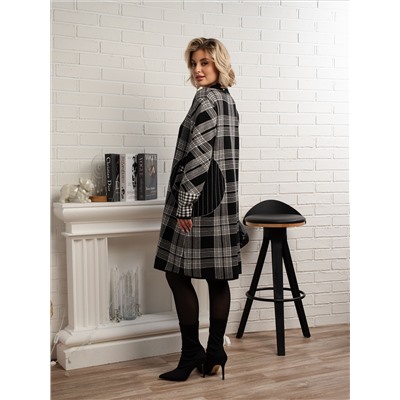 Платье Добринка (черно-белое) П15106-18М