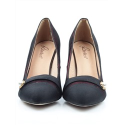 06-D607-81-2 BLACK/RED Туфли женские (натуральная кожа)