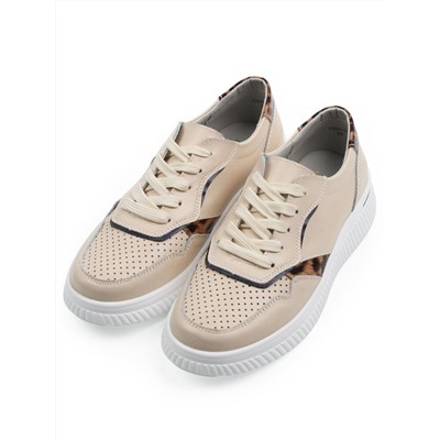 03-C930-2A BEIGE Полуботинки спортивные женские (натуральная кожа)