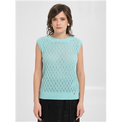 Джемпер мятного цвета ажурной вязки