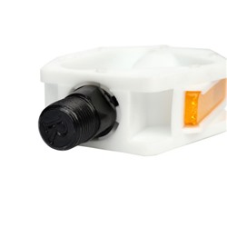 Педаль детская MIXIEER KIDS MX-P660, полипропиленовый корпус, без подшипников, ось 4S, с рефлектором, 97х73мм 1 пара. Резьба 9/16 дюйма WHITE/уп100/