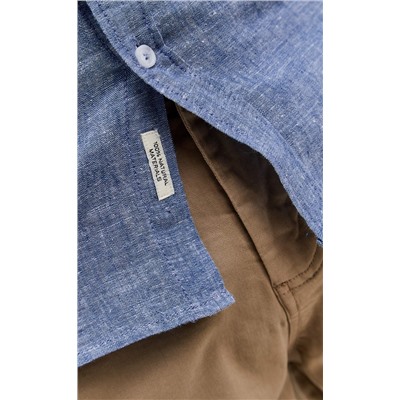 Рубашка к/р лен F111-0450 jeans