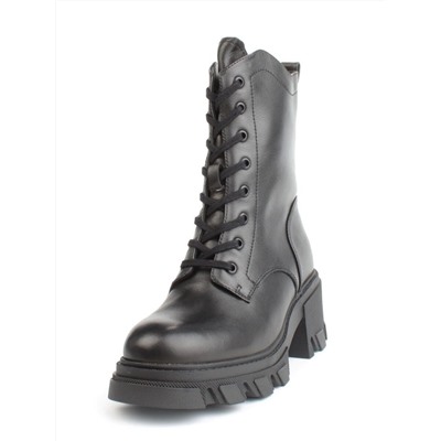 04-M2-5122 BLACK Ботинки зимние женские (натуральная кожа, натуральный мех)