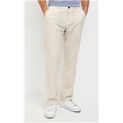 Брюки льняные мужские P111-0852 светло-бежевые