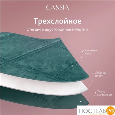 CASSIA СЕЛИН изумрудн. Покрывало 240х260, 1 пр., 100% полиэстер