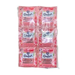 (Упаковка 24 шт) Кондиционер для стирки белья Comfort Beauty perfume softener Sakura and Rosewater 17 мл x 24 шт