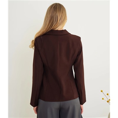 Жакет #КТ8067, шоколадный