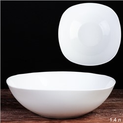 Салатник квадратный 1400 мл 230 мм белый / NF13BT (WHITE) /уп 1/18/