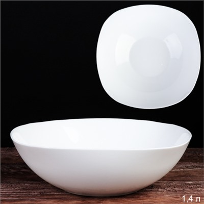 Салатник квадратный 1400 мл 230 мм белый / NF13BT (WHITE) /уп 1/18/