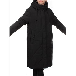 1132 BLACK Пальто зимнее облегченное женское (холлофайбер 150 гр.)