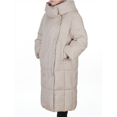 8892 LT. BEIGE Пальто зимнее женское (200 гр. холлофайбер)