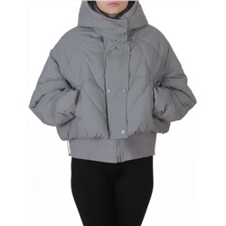 H24-033 GRAY Куртка пуховая зимняя женская (пух)