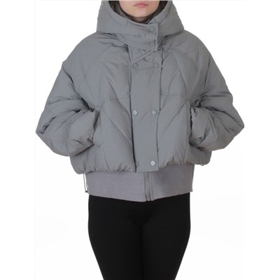 H24-033 GRAY Куртка пуховая зимняя женская (пух)