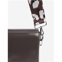 Ручка для сумки «Леопард», стропа, с карабинами, 139±3×3.8 см, молочная, коричневая