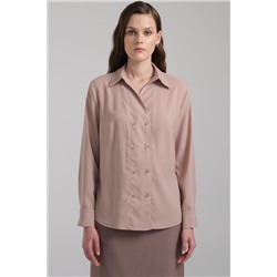 Блузка бежевая с двубортной застёжкой