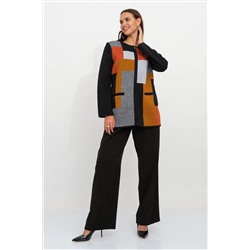 Жакет Д 2649/сине-терракотовый