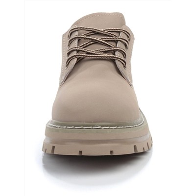 03-P8204-3 GRAY/BEIGE Полуботинки женские (натуральная кожа, нубук)