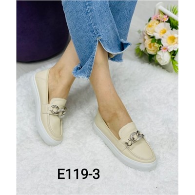 Aborino (Fashion) T-E119-3Z Мокасины женские беж иск кожа