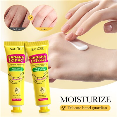 Крем для рук с бананом Sadoer Banana Extract, 30 гр.