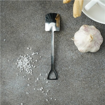 Ложка десертная Magistro «Лопата», длина 15.5 см, прямоугольная, нержавеющая сталь, серебристая