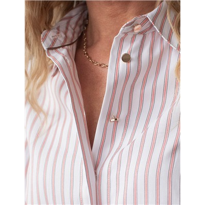 Укороченная блузка с рукавами буфами и с кулиской по низу из хлопка