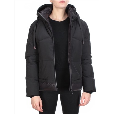 21068 BLACK Куртка зимняя женская FLANCE ROSE (200 гр. холлофайбера)