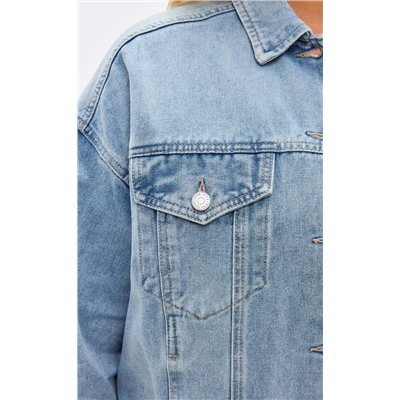 Куртка джинс F112-1209b l.blue