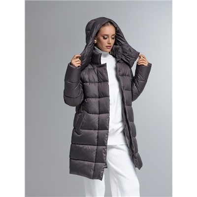 Пуховик женский коричневый